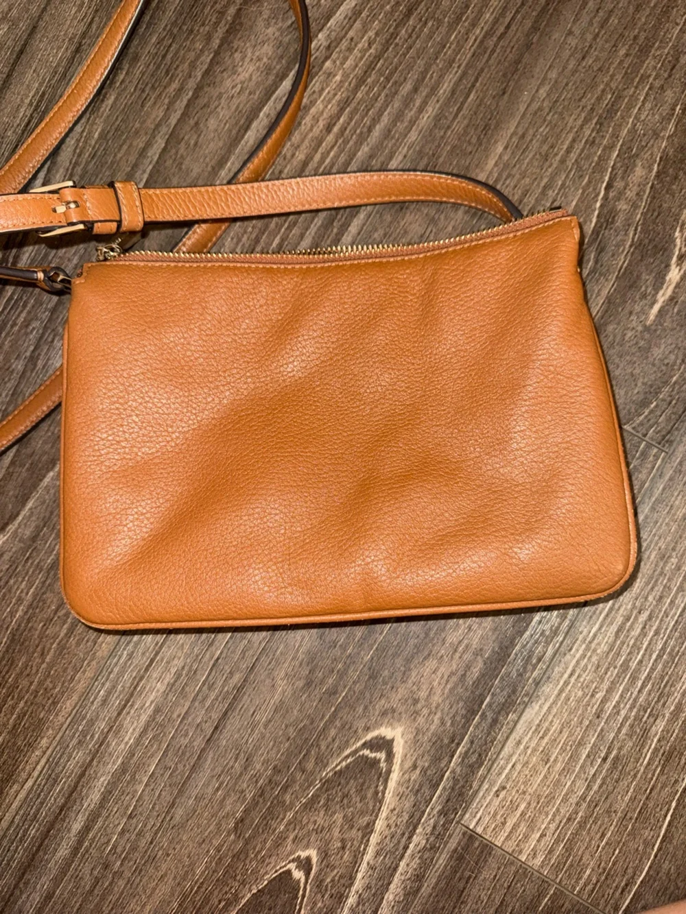 kate spade Tan Pebbled Leather Crossbody Bag